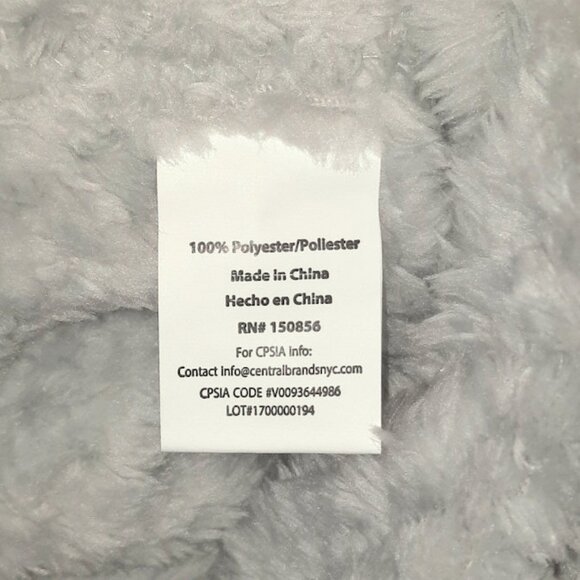 Zak & Zoey Princess Bunny Stars Moon Gray Waffle Lovey Blanket 30" X 40" - Picture 5 of 5